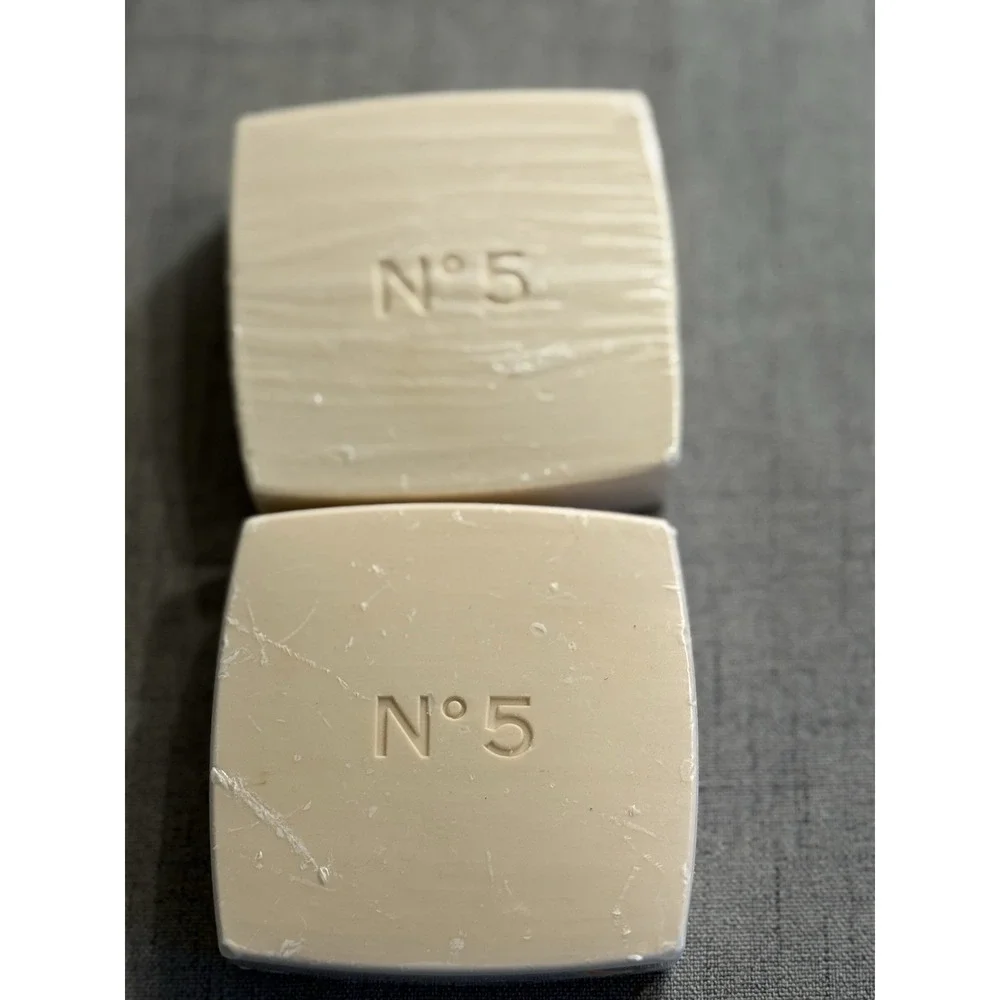 Set Of 2 Chanel No.5 Savon Bath Body Soap 150g Sealed Square Cream Color